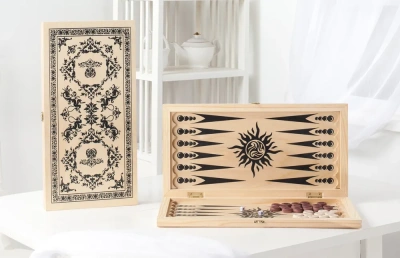 Нарды Объедовская фабрика «Игрушки» средние, рисунок "Чертики" (480*240*40)