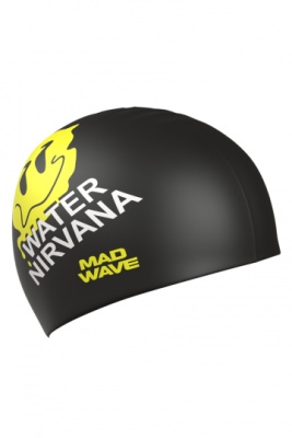 Шапочка для плавания силиконовая Mad Wave Water nirvana, M0554 24 0 00W, Black в магазине Спорт - Пермь