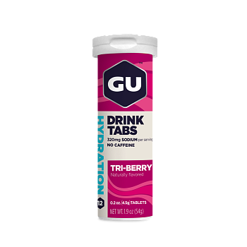 Изотонический напиток GU Drink Tabs в шипучих таблетках (лесные ягоды) в магазине Спорт - Пермь