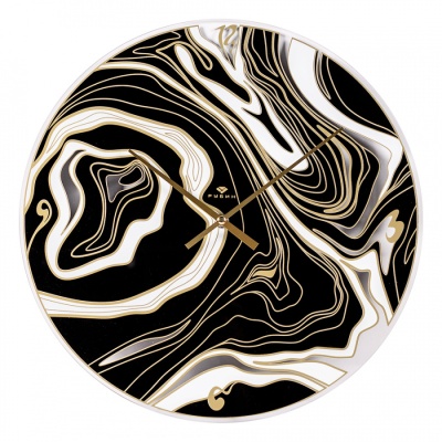 Настенные часы Рубин 4041-017 из стекла d-39 см, открытая стрелка "Роспись" в магазине Спорт - Пермь