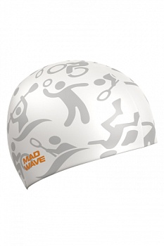 Шапочка для плавания силиконовая Mad Wave Sport, M0554 19 0 02W, Sport White в магазине Спорт - Пермь