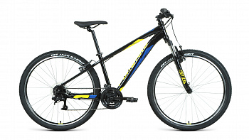Велосипед APACHE 27,5 1.2 (2021) черный/желтый, рама: 17"