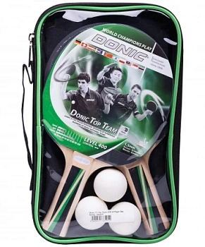 Набор для настольного тенниса DONIC Top Team 400, 2 ракетки, 3 мяча