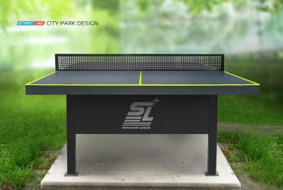 Теннисный стол антивандальный Start Line City Park Design Outdoor, всепогодный, цвет графит/черный