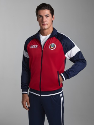 Спортивный мужской костюм 10М-AS-1254, красный
