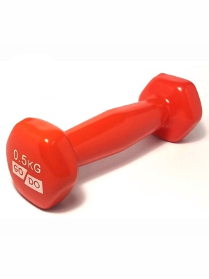 Гантель виниловая GO DO, 0,5кг, красный в Магазине Спорт - Пермь
