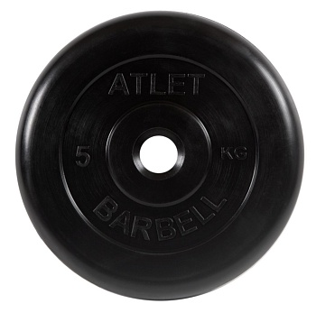 Диск обрезиненный Atlet MB BarbelI, d 31мм, вес 5 кг в Магазине Спорт - Пермь