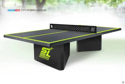 Теннисный стол антивандальный Start Line City Power Design Outdoor, всепогодный, цвет графит/черный