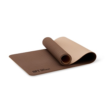 Коврик для йоги 6 мм TPE CHOCOLATE Original FitTools FT-YGM6-TPE-12 в Магазине Спорт - Пермь