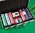Набор для игры в Покер в металлическом кейсе (2 колоды, фишки 300 шт., 5 кубиков), 20.5 х 38 см,  278723