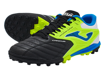 Бутсы многошиповые JOMA CANCHA CANS2401TF, цвет черный/зеленый
