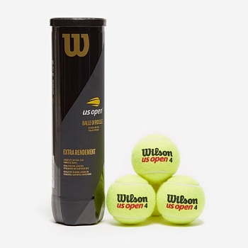 Мячи теннисные Wilson US Open (4шт) Balls WRT11752P