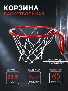 Корзина баскетбольная №3, d=295 мм, с сеткой