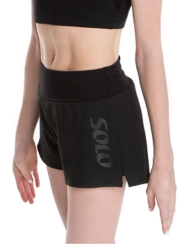 Шорты двойные Соло «Энергия черного» из хлопка RG772-107 Чёрный