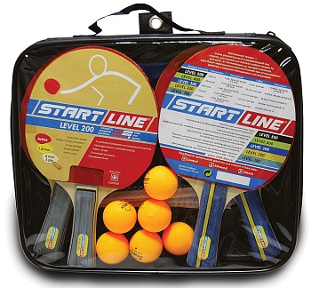 Набор для настольного тенниса  Start Line Level 200 (4 ракетки, 6 мячей, сетка с креплением)