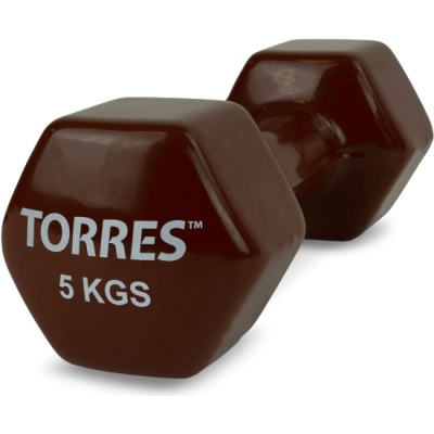 Гантель TORRES PL522207 5кг, коричневый в Магазине Спорт - Пермь