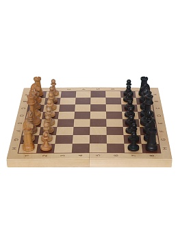 Шахматы(Кинешма) складные береза Шелкография, 40мм
