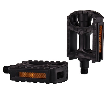 Педали COMIRON MIXIEER MX-P616,  полипропилен чёрный, стальные подшипники, 98х70мм